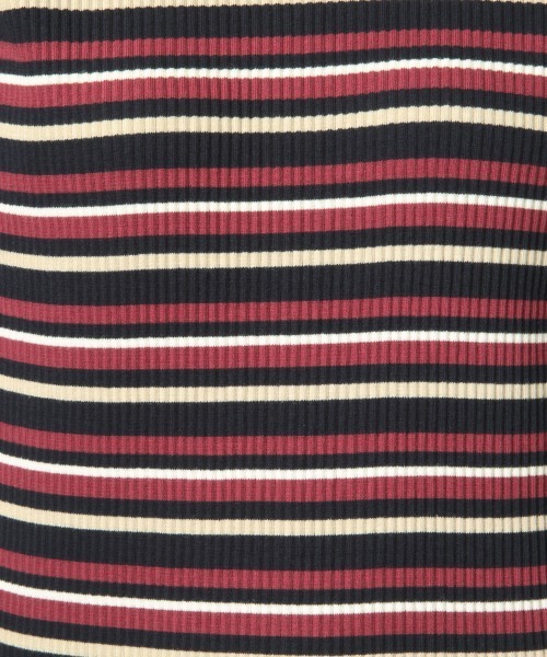 LOWRYS FARM（ローリーズファーム）の「マルチリブウシロアキ５Ｓ　840748（Tシャツ/カットソー・レディース・ブラウン/ブラック/オフホワイト/ネイビー/ベージュ・MEDIUM/LARGE）」の17枚目の写真