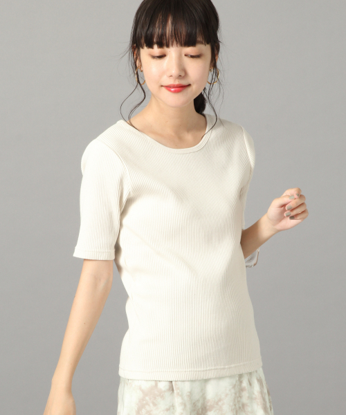 LOWRYS FARM（ローリーズファーム）の「マルチリブウシロアキ５Ｓ　840748（Tシャツ/カットソー・レディース・ブラウン/ブラック/オフホワイト/ネイビー/ベージュ・MEDIUM/LARGE）」の18枚目の写真