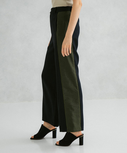 UNITED TOKYO（ユナイテッドトウキョウ）の「オーガンラインワイドパンツ（その他パンツ・レディース・ブラウン/ブラック・1）」の2枚目の写真