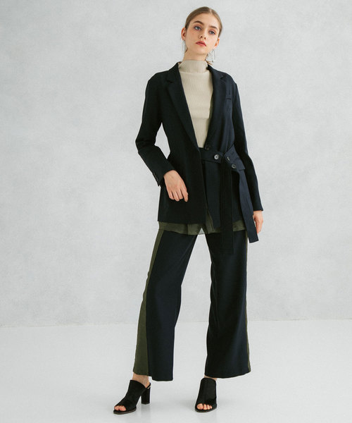 UNITED TOKYO（ユナイテッドトウキョウ）の「オーガンラインワイドパンツ（その他パンツ・レディース・ブラウン/ブラック・1）」の18枚目の写真