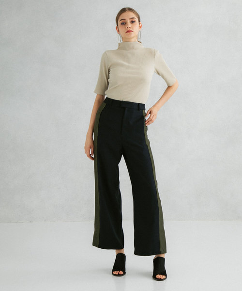 UNITED TOKYO（ユナイテッドトウキョウ）の「オーガンラインワイドパンツ（その他パンツ・レディース・ブラウン/ブラック・1）」の12枚目の写真