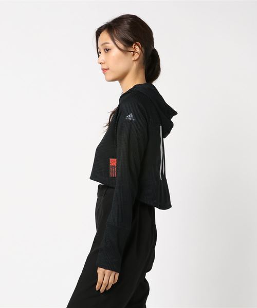 adidas（アディダス）の「アディダス adidas アダプト ツー カオス フーディW（その他アウター・レディース・ブラック・S/M/L/LL）」の3枚目の写真