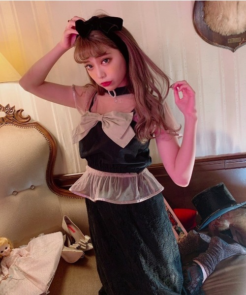 Swankiss�i�X�����L�X�j�́uHS ribbon mesh TOPS�i���̑��g�b�v�X�j�v�b�u���b�N