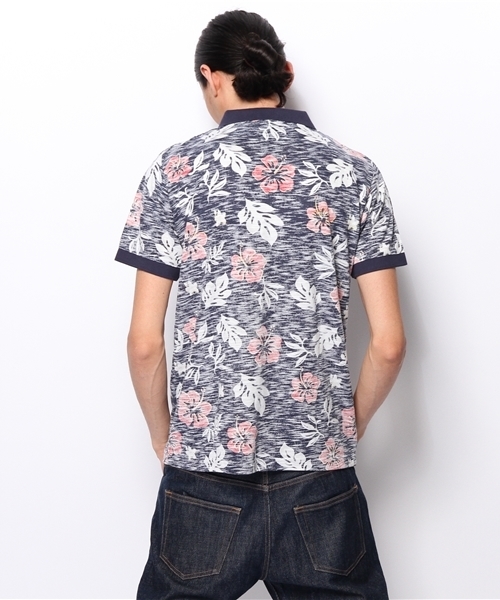 新品　BEAMS 花柄ポロシャツ Mサイズ 新品 BEAMS 花柄ポロシャツ Mサイズ