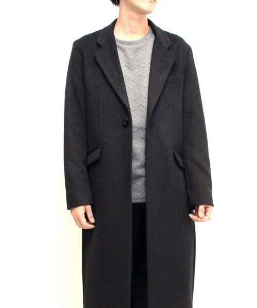 NO ID.（ノーアイディ）の「mj7023-ﾛﾝｸﾞﾁｪｽﾀｰｺｰﾄ（チェスターコート・メンズ・ブラック/グレー/ブルーグリーン・1/2/3）」の15枚目の写真