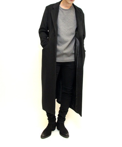 NO ID.（ノーアイディ）の「mj7023-ﾛﾝｸﾞﾁｪｽﾀｰｺｰﾄ（チェスターコート・メンズ・ブラック/グレー/ブルーグリーン・1/2/3）」の18枚目の写真