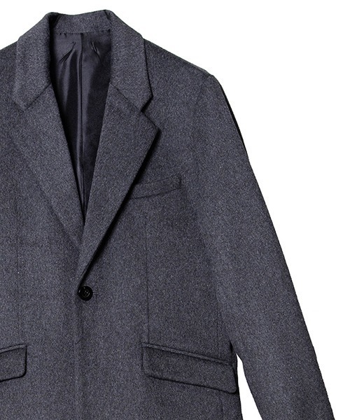 NO ID.（ノーアイディ）の「mj7023-ﾛﾝｸﾞﾁｪｽﾀｰｺｰﾄ（チェスターコート・メンズ・ブラック/グレー/ブルーグリーン・1/2/3）」の20枚目の写真