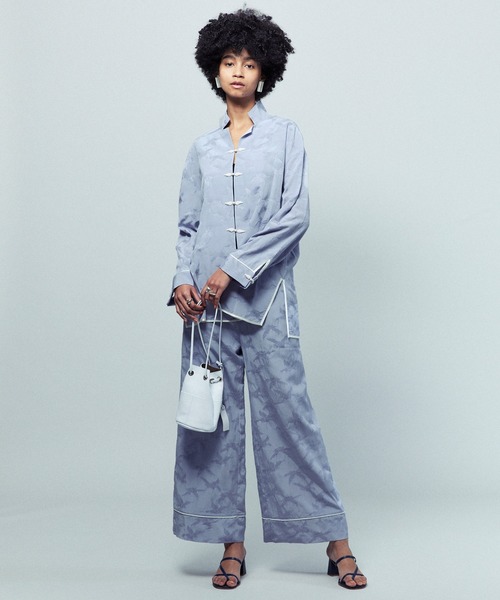 MAISON SPECIAL ジャガードオープンカラーシャツ【祝日SALE】 MAISON SPECIAL（メゾンスペシャル）の「◎WITH 9月号掲載