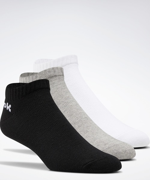 Reebok（リーボック）の「アクティブ コア ローカット ソックス 3足組 / Active Core Low-Cut Socks 3 Pairs （ソックス/靴下・メンズ・ブラック/ホワイト×ブラック/ホワイト・SMALL/X-LARGE/LARGE/MEDIUM）」の2枚目の写真