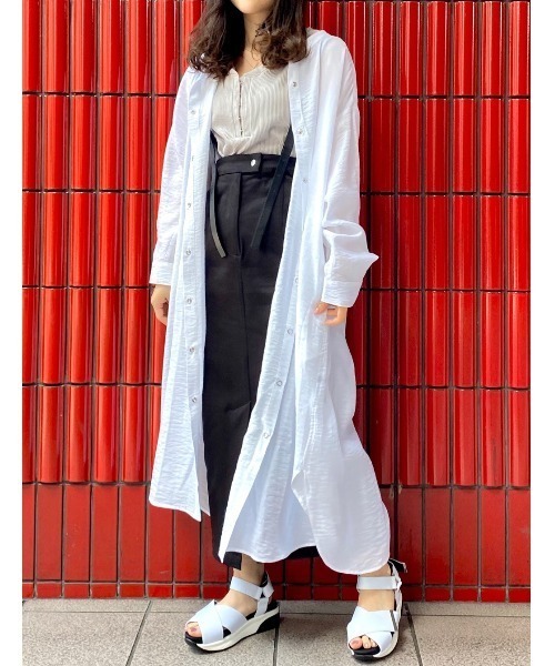 PAGEBOY（ページボーイ）の「バンドカラーシャツワンピース（ワンピース・レディース・ブラック/オフホワイト/ブルー・FREE）」の13枚目の写真