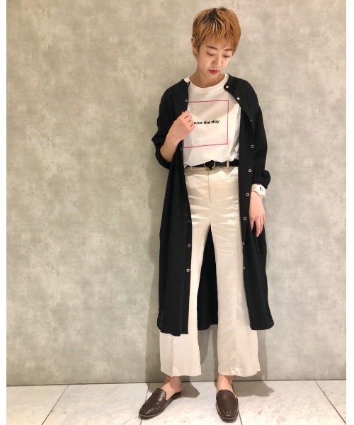 PAGEBOY（ページボーイ）の「バンドカラーシャツワンピース（ワンピース・レディース・ブラック/オフホワイト/ブルー・FREE）」の19枚目の写真