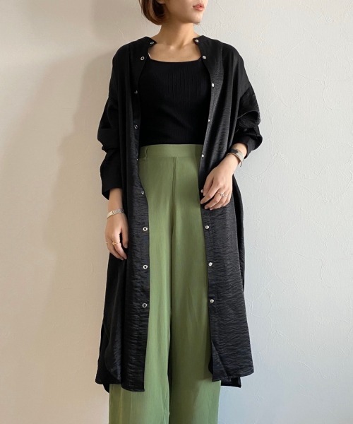 PAGEBOY（ページボーイ）の「バンドカラーシャツワンピース（ワンピース・レディース・ブラック/オフホワイト/ブルー・FREE）」の20枚目の写真