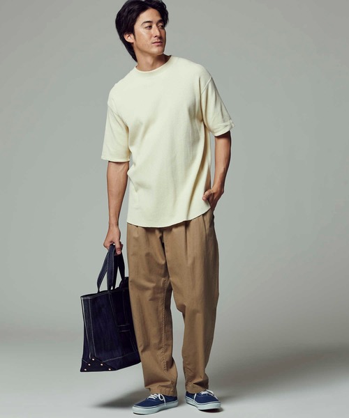 BACK NUMBER（バックナンバー）の「【BACK NUMBER】リネングルカワイドパンツ（その他パンツ・メンズ・ダークブラウン/ベージュ・L/M/S）」の7枚目の写真