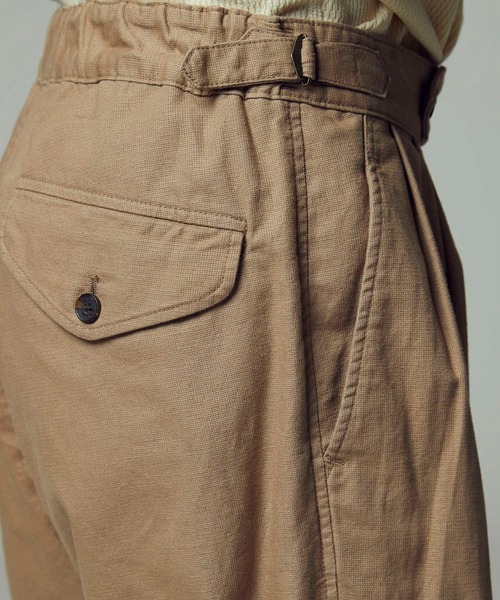 BACK NUMBER（バックナンバー）の「【BACK NUMBER】リネングルカワイドパンツ（その他パンツ・メンズ・ダークブラウン/ベージュ・L/M/S）」の3枚目の写真