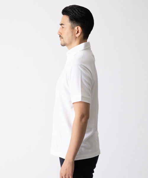 DESIGNWORKS(デザインワークス)の「ラミーカノコダブルフェイス ポロシャツ(Tシャツ/カットソー・メンズ・ホワイト・48/46/50)」の4枚目の写真