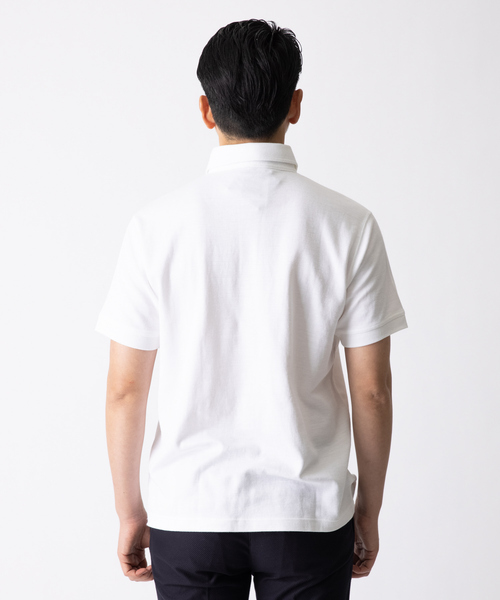 DESIGNWORKS(デザインワークス)の「ラミーカノコダブルフェイス ポロシャツ(Tシャツ/カットソー・メンズ・ホワイト・48/46/50)」の5枚目の写真