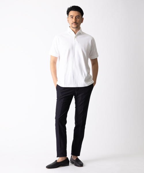 DESIGNWORKS(デザインワークス)の「ラミーカノコダブルフェイス ポロシャツ(Tシャツ/カットソー・メンズ・ホワイト・48/46/50)」の12枚目の写真