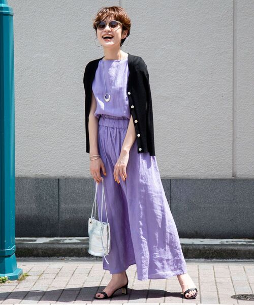 NOLLEY’S（ノーリーズ）の「麻ワンピース（ワンピース・レディース・ブラック/ブラウン/ラベンダー/ピンク・38）」の22枚目の写真