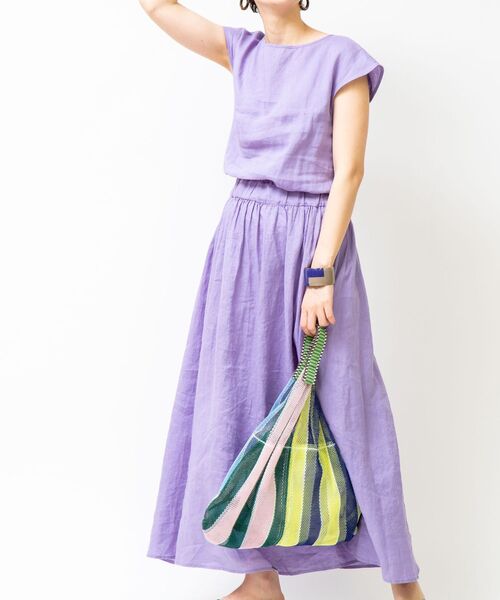 NOLLEY’S（ノーリーズ）の「麻ワンピース（ワンピース・レディース・ブラック/ブラウン/ラベンダー/ピンク・38）」の16枚目の写真