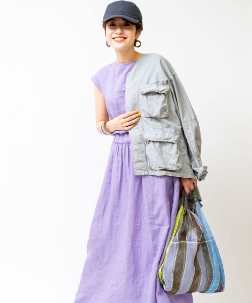 NOLLEY’S（ノーリーズ）の「麻ワンピース（ワンピース・レディース・ブラック/ブラウン/ラベンダー/ピンク・38）」の15枚目の写真