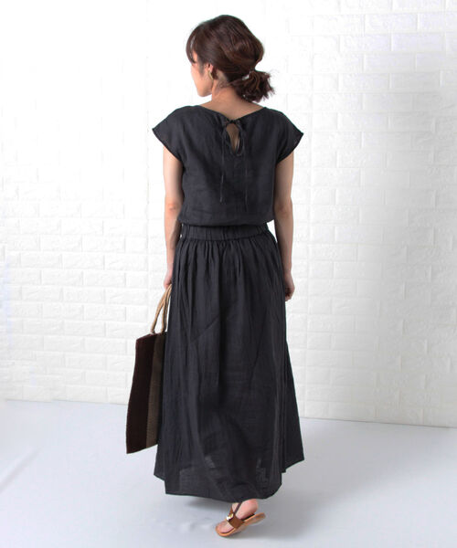 NOLLEY’S（ノーリーズ）の「麻ワンピース（ワンピース・レディース・ブラック/ブラウン/ラベンダー/ピンク・38）」の12枚目の写真