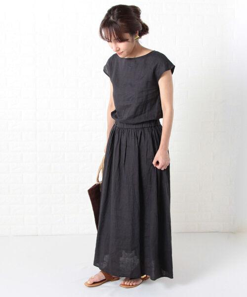 NOLLEY’S（ノーリーズ）の「麻ワンピース（ワンピース・レディース・ブラック/ブラウン/ラベンダー/ピンク・38）」の11枚目の写真