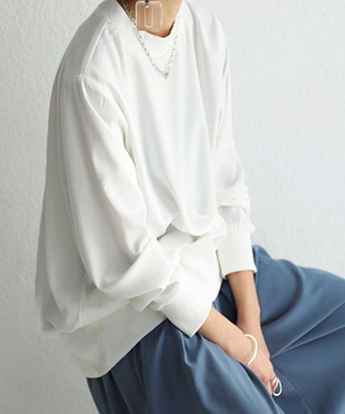 antiqua(アンティカ)の「異素材トップス(Tシャツ/カットソー・レディース・オフホワイト/ブラック/ブラウン系その他・FREE)」の12枚目の写真