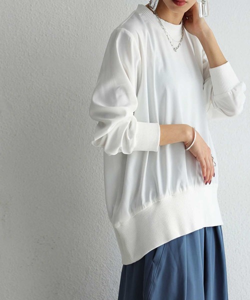 antiqua(アンティカ)の「異素材トップス(Tシャツ/カットソー・レディース・オフホワイト/ブラック/ブラウン系その他・FREE)」の14枚目の写真