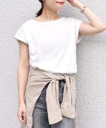 〈汗染み防止〉フレンチスリーブベーシックTEE◇