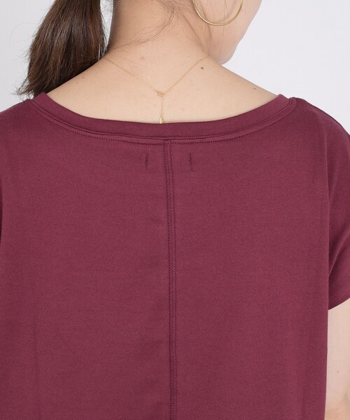 SHIPS(シップス)の「〈汗染み防止〉フレンチスリーブベーシックTEE◇(Tシャツ/カットソー・レディース・オフホワイト/ダークグレー/ボルドー・ONE SIZE)」の9枚目の写真