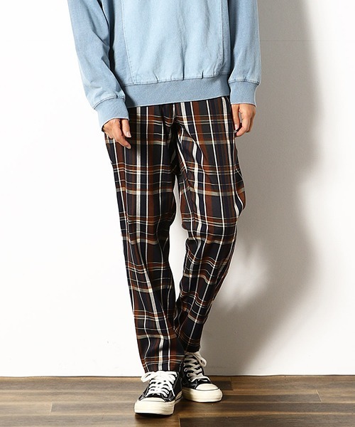 Purple&Yellow（パープルアンドイエロー）の「★ＴＶドラマ着用商品★ チェック柄　シェフパンツ（その他パンツ・メンズ・ネイビー/カーキ・SMALL/MEDIUM/LARGE/X-SMALL）」の2枚目の写真