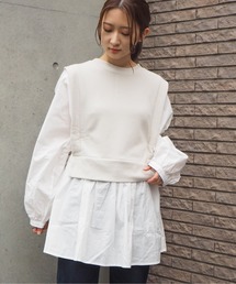 tiptop | 2020AW ブラウスレイヤードデザインプルオーバー(Tシャツ/カットソー)