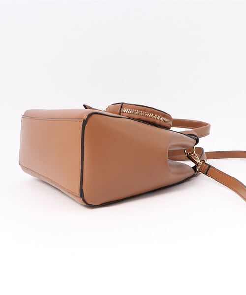 INTERPLANET（インタープラネット）の「エコバッグ付き合皮ＢＡＧ（ショルダーバッグ・レディース・ブラック/キャメル/グレイッシュベージュ・フリー）」の6枚目の写真
