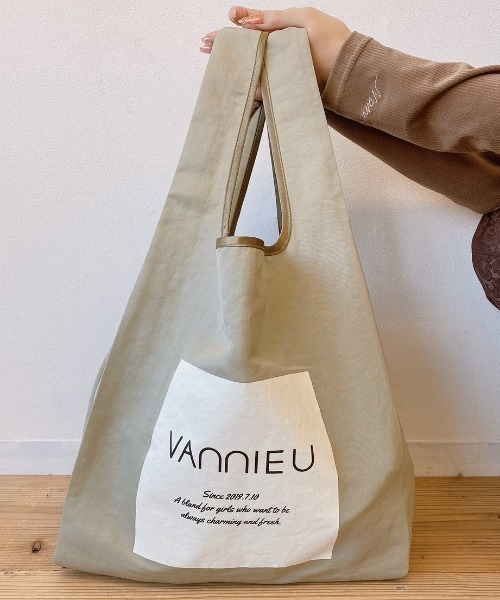 VANNIE U(ヴァニーユー)の「タグエコバッグ(エコバッグ/サブバッグ・レディース・ブラック/ベージュ/グリーン・FREE)」の14枚目の写真