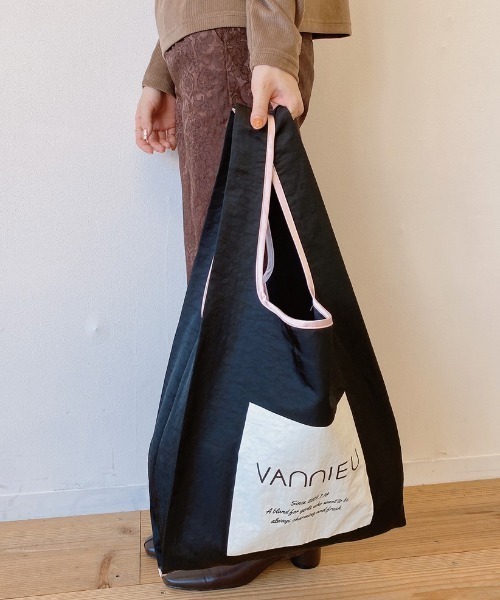 VANNIE U(ヴァニーユー)の「タグエコバッグ(エコバッグ/サブバッグ・レディース・ブラック/ベージュ/グリーン・FREE)」の17枚目の写真
