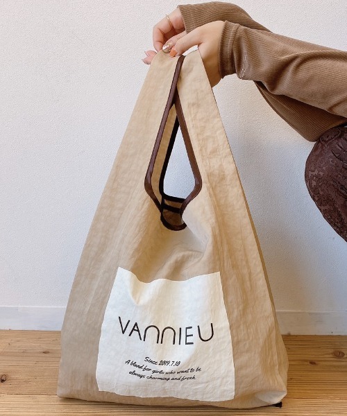 VANNIE U(ヴァニーユー)の「タグエコバッグ(エコバッグ/サブバッグ・レディース・ブラック/ベージュ/グリーン・FREE)」の18枚目の写真