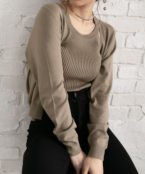 Newlyme(ニューリーミー)の「ウォッシャブル選べる丈カーディガン(カーディガン/ボレロ・レディース・ホワイト系その他/ブラック/ベージュ系その他/パープル/ブラウン/ライム/イエロー/ブルー/グリーン/グリーン系その他3/アイボリー/グリーン系その他/ブラウン系その他/ボルドー/ブルー系その他/パープル系その他/イエロー系その他/レッド系その他/ブラック系その他/グレイッシュベージュ/セージグリーン/グレー/ネイビー/グレー系その他/グリーン系その他2/ピンクベージュ/ピンク系その他/ブルー系その他2・MEDIUM/LARGE/X-LARGE/XX-LARGE)」の10枚目の写真