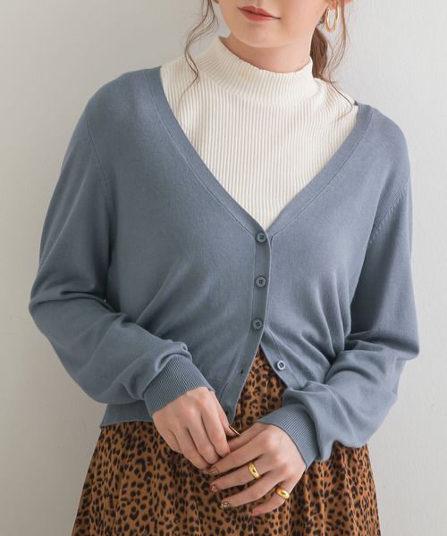 Newlyme(ニューリーミー)の「ウォッシャブル選べる丈カーディガン(カーディガン/ボレロ・レディース・ホワイト系その他/ブラック/ベージュ系その他/パープル/ブラウン/ライム/イエロー/ブルー/グリーン/グリーン系その他3/アイボリー/グリーン系その他/ブラウン系その他/ボルドー/ブルー系その他/パープル系その他/イエロー系その他/レッド系その他/ブラック系その他/グレイッシュベージュ/セージグリーン/グレー/ネイビー/グレー系その他/グリーン系その他2/ピンクベージュ/ピンク系その他/ブルー系その他2・MEDIUM/LARGE/X-LARGE/XX-LARGE)」の18枚目の写真