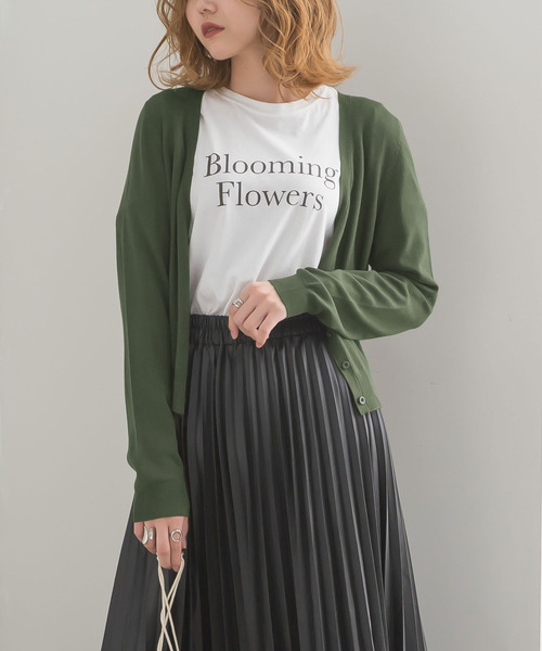 Newlyme(ニューリーミー)の「ウォッシャブル選べる丈カーディガン(カーディガン/ボレロ・レディース・ホワイト系その他/ブラック/ベージュ系その他/パープル/ブラウン/ライム/イエロー/ブルー/グリーン/グリーン系その他3/アイボリー/グリーン系その他/ブラウン系その他/ボルドー/ブルー系その他/パープル系その他/イエロー系その他/レッド系その他/ブラック系その他/グレイッシュベージュ/セージグリーン/グレー/ネイビー/グレー系その他/グリーン系その他2/ピンクベージュ/ピンク系その他/ブルー系その他2・MEDIUM/LARGE/X-LARGE/XX-LARGE)」の12枚目の写真