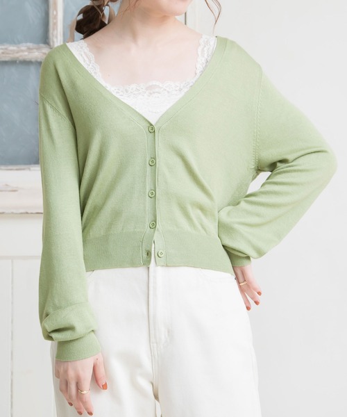 Newlyme(ニューリーミー)の「ウォッシャブル選べる丈カーディガン(カーディガン/ボレロ・レディース・ホワイト系その他/ブラック/ベージュ系その他/パープル/ブラウン/ライム/イエロー/ブルー/グリーン/グリーン系その他3/アイボリー/グリーン系その他/ブラウン系その他/ボルドー/ブルー系その他/パープル系その他/イエロー系その他/レッド系その他/ブラック系その他/グレイッシュベージュ/セージグリーン/グレー/ネイビー/グレー系その他/グリーン系その他2/ピンクベージュ/ピンク系その他/ブルー系その他2・MEDIUM/LARGE/X-LARGE/XX-LARGE)」の13枚目の写真