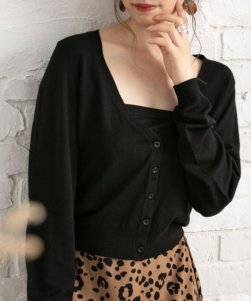 Newlyme(ニューリーミー)の「ウォッシャブル選べる丈カーディガン(カーディガン/ボレロ・レディース・ホワイト系その他/ブラック/ベージュ系その他/パープル/ブラウン/ライム/イエロー/ブルー/グリーン/グリーン系その他3/アイボリー/グリーン系その他/ブラウン系その他/ボルドー/ブルー系その他/パープル系その他/イエロー系その他/レッド系その他/ブラック系その他/グレイッシュベージュ/セージグリーン/グレー/ネイビー/グレー系その他/グリーン系その他2/ピンクベージュ/ピンク系その他/ブルー系その他2・MEDIUM/LARGE/X-LARGE/XX-LARGE)」の1枚目の写真