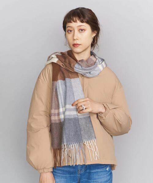 BEAUTY&YOUTH UNITED ARROWS（ビューティーアンドユースユナイテッドアローズ）の「BY カシミヤチェックストール 50×170/マフラー ◆（ストール/ショール・レディース・レッド/オフホワイト/イエロー/コバルトブルー・FREE）」の16枚目の写真