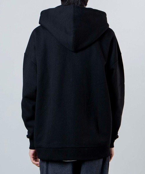 WEGO(ウィゴー)の「WEGO/裏起毛ヘビーウエイトビッグシルエットジップパーカー(パーカー・メンズ・ブラック/ベージュ/オフホワイト・MEDIUM/LARGE)」の11枚目の写真