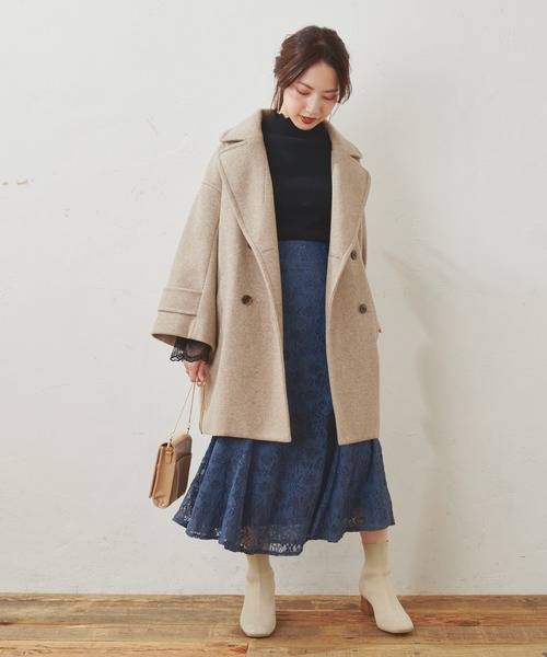 natural couture（ナチュラルクチュール）の「【WEB限定】袖口レースリブタートル（ニット/セーター・レディース・アイボリー/ブラック/モカ/サックスブルー/パープル・FREE）」の17枚目の写真