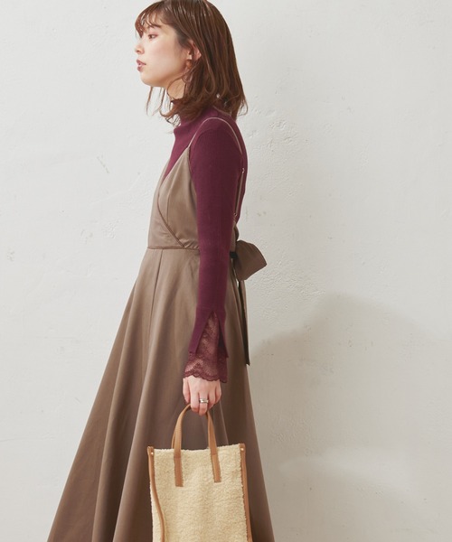 natural couture（ナチュラルクチュール）の「【WEB限定】袖口レースリブタートル（ニット/セーター・レディース・アイボリー/ブラック/モカ/サックスブルー/パープル・FREE）」の19枚目の写真