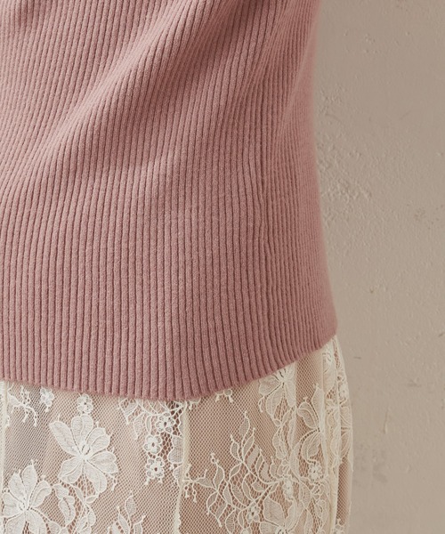 natural couture（ナチュラルクチュール）の「【WEB限定】袖口レースリブタートル（ニット/セーター・レディース・アイボリー/ブラック/モカ/サックスブルー/パープル・FREE）」の15枚目の写真