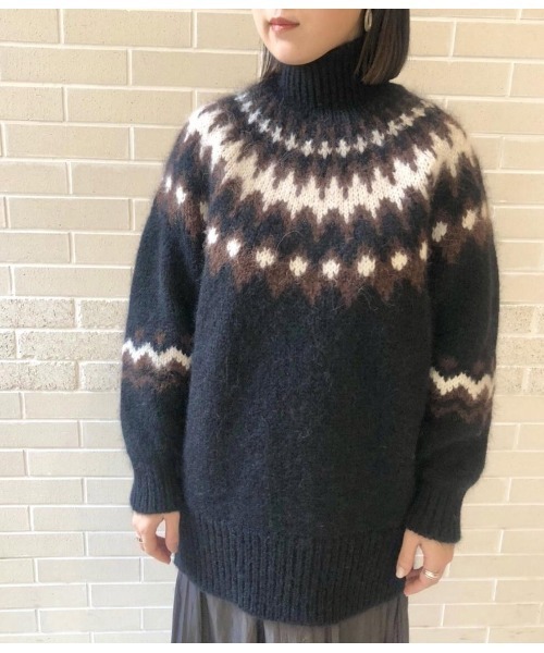 【BATONER/バトナー】MOHAIR NORDIC タートル ニット BATONER（バトナー）の「【BATONER】MOHEIR NORDIC TURTLE