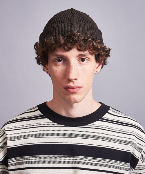 MONKEY TIME（モンキータイム）の「＜monkey time＞ PE/AC AZ SHORT BEANIE/ビーニー（ニットキャップ/ビーニー・メンズ・ネイビー/ダークグレー/ブラック/ダークブラウン/ナチュラル/ダークグリーン・FREE）」の3枚目の写真