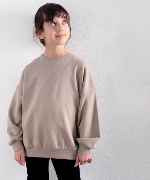 classicalelf（クラシカルエルフ）の「キッズ ガゼット付きバックプリントクルーネックスウェットプルオーバー(長袖)（スウェット・キッズ・ブラック/アイボリー/モカ/ライトカーキ・130/140/150）」の8枚目の写真