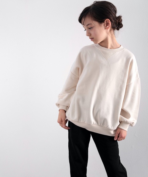 classicalelf（クラシカルエルフ）の「キッズ ガゼット付きバックプリントクルーネックスウェットプルオーバー(長袖)（スウェット・キッズ・ブラック/アイボリー/モカ/ライトカーキ・130/140/150）」の19枚目の写真